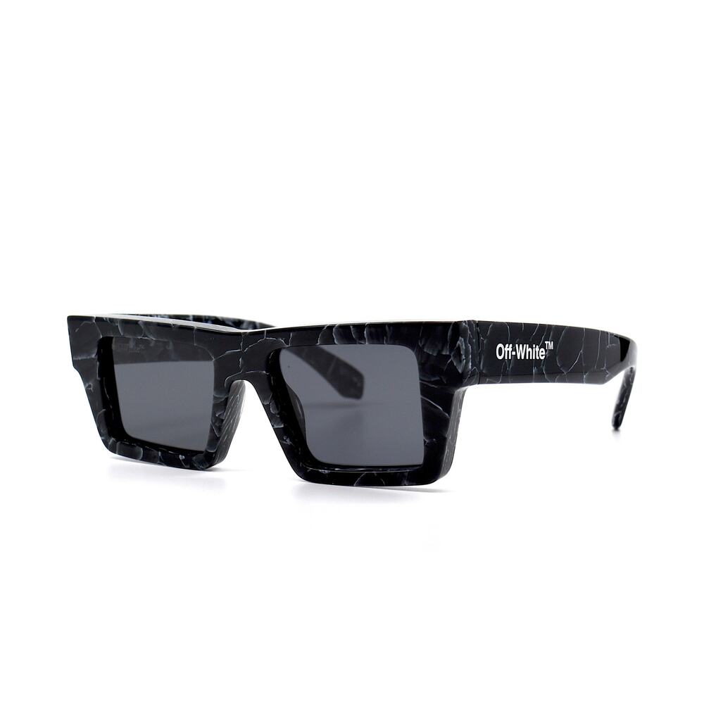 OFF-WHITE 0ER1017 BLACK MARBLE DARK GREY WOMEN'S AUTHENTIC SUNGLASSES - Picture 4 of 11